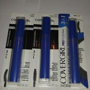 3 covergirl mascaras very black new